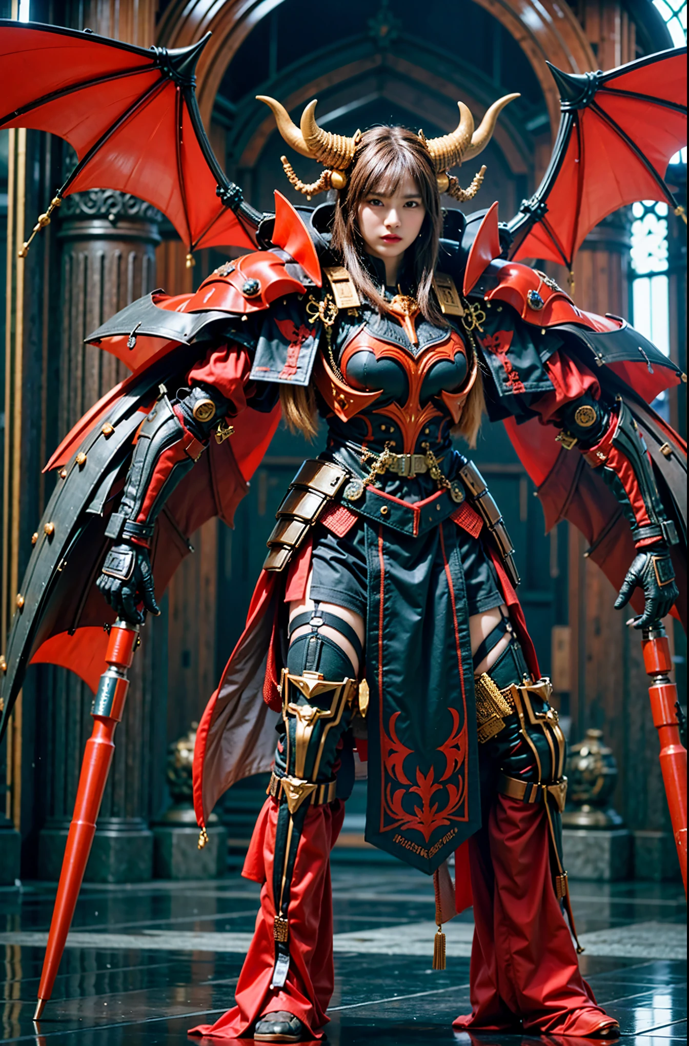 ultra high res,8k,(Photorealsitic:1.4), (beast-like animal wear:1.2), designed by Hajime Katoki,heavy weapons,vivid textures,animal legs, gradation hair, japanese female soldier,(ultra beautiful face),((super realistic all textures)), ((super intricate all details)), full body shot, ultra sharp photo result, Acrylic Clear Cover, Hydraulic cylinder, style, taken with Fuji film X-T30+Nokton. HDR10,Minimum of 4 pieces created