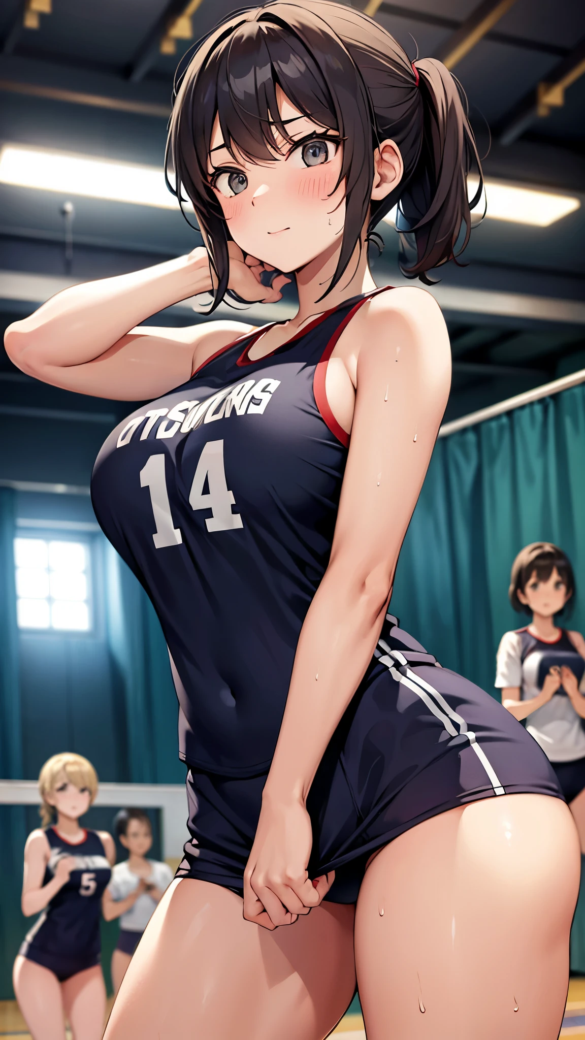 gymnasium,volleyball,married woman,group,sweaty
#Quality High resolution,1080p,16k,4K,8k,Anatomically,Awards,ultra high quality,Accurate,High resolution,Attention to detail,high quality,High resolution,masterpiece ,Realistic,RAW Photos,solve,retina,Super detailed,Textured skin,Super detailed ,ultraHigh resolution