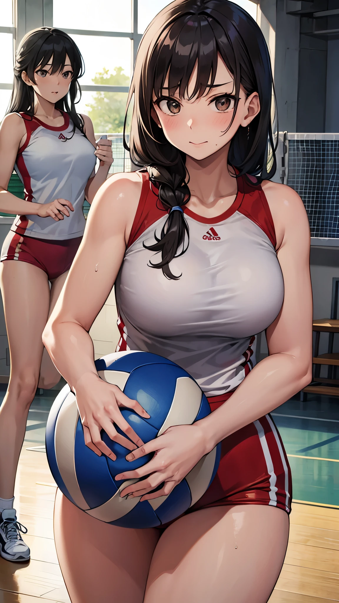 gymnasium,volleyball,married woman,group,sweaty,,
#Quality High resolution,1080p,16k,4K,8k,Anatomically,Awards,ultra high quality,Accurate,High resolution,Attention to detail,high quality,High resolution,masterpiece ,Realistic,RAW Photos,solve,retina,Super detailed,Textured skin,Super detailed ,ultraHigh resolution