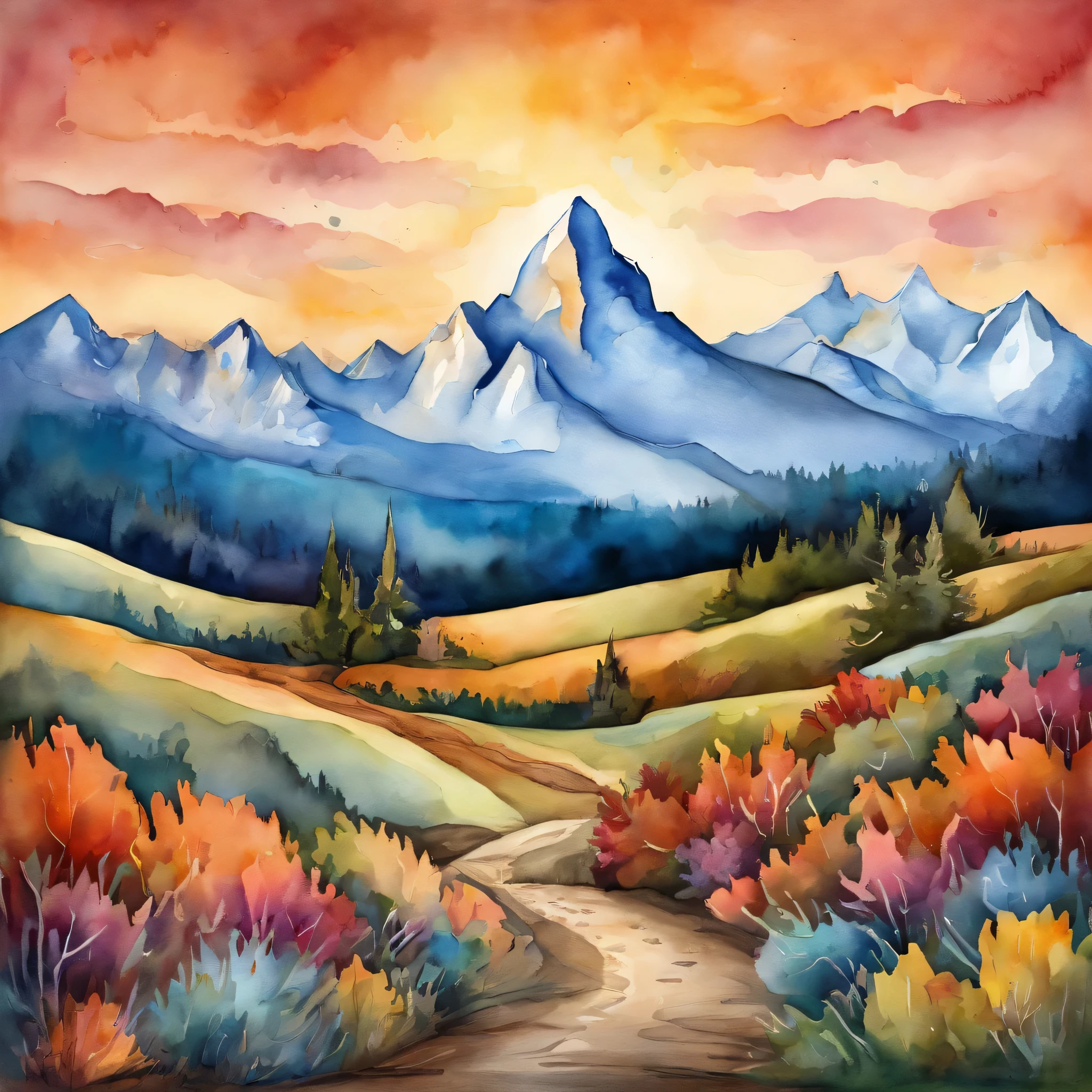 a mountain range with rabbit ears, realistic depiction, for comic-style t-shirt design, sharp contours, highly detailed, digital art, 4k, 8k, photorealistic, masterpiece, vibrant colors, dramatic lighting, deep shadows, dynamic composition, striking contrast, eye-catching design, bold lines, whimsical elements, quirky and imaginative, captivating illustration