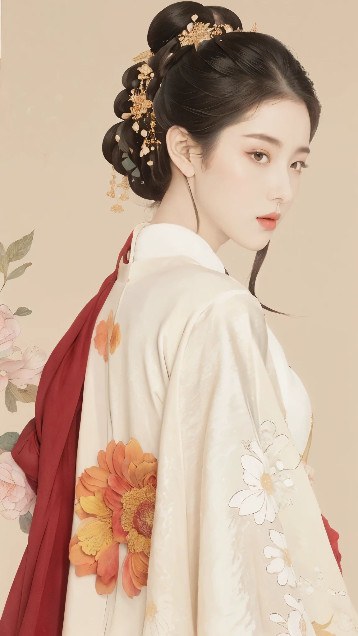 (1 Girl:1.4),Solitary, Gorgeous, Extremely detailed,(Joshua Middleton Comic Cover Art:1.1), (Action painting:1.2),(Concretism:1.2),(Hyperpolarization:1.5),rich and colorful,The most detailed,white gray background, White Hanfu, Pastel colors, (masterpiece, Top quality, best quality, Official Art, beautiful and aesthetic:1.2),