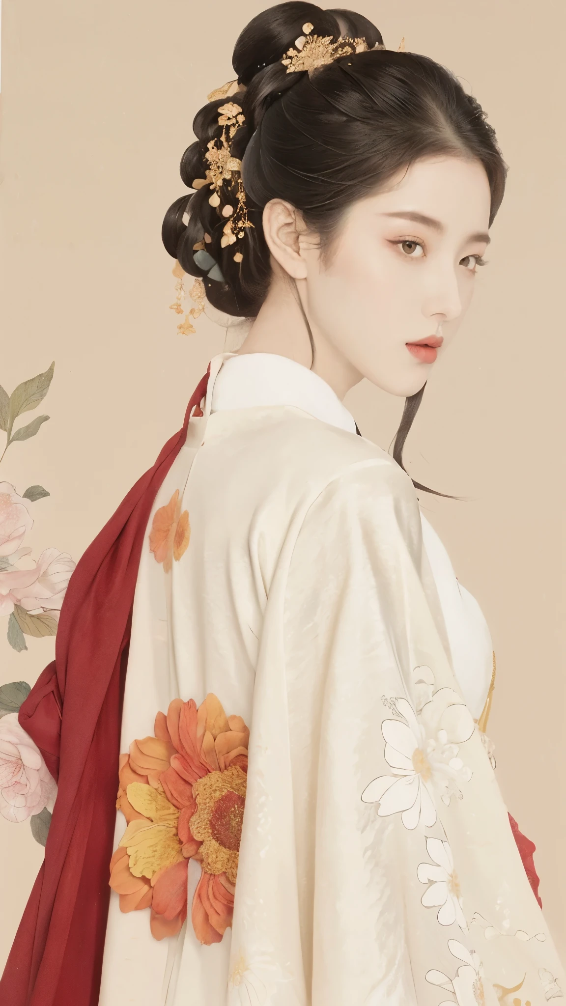 (1 Girl:1.4),Solitary, Gorgeous， Extremely detailed,(Joshua Middleton Comic Cover Art:1.1), (Action painting:1.2),(Concretism:1.2),(Hyperpolarization:1.5),rich and colorful,The most detailed,white gray background, White Hanfu, Pastel colors， (masterpiece, Top quality, best quality, Official Art, beautiful and aesthetic:1.2),