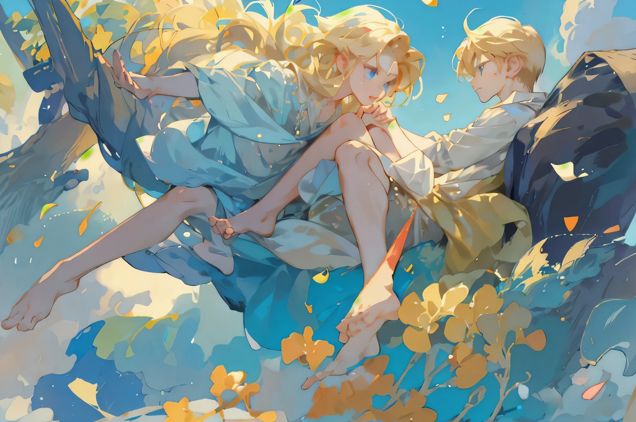 anime boy with balloons and confetti in the air, Animated visual of a cute boy, young anime boy, Beautiful animation art style, anime atmosphere, nightcore, Clean and detailed animated art, cute anime boy, beautiful animated portraits, High-quality animation artstyle, Beautiful animation art, Beautiful animation artwork, (anime boy), cute anime girl portraits, Guys, anime aesthetic, One Boy, solo, Sitting on the sofa and holding a balloon, Beautiful face and eyes, 4K, 1BOY, ultra detailde, HDR, masterpiece, finely deyail, lustrous skin, high quality, pastel, blonde hair, blue eyes