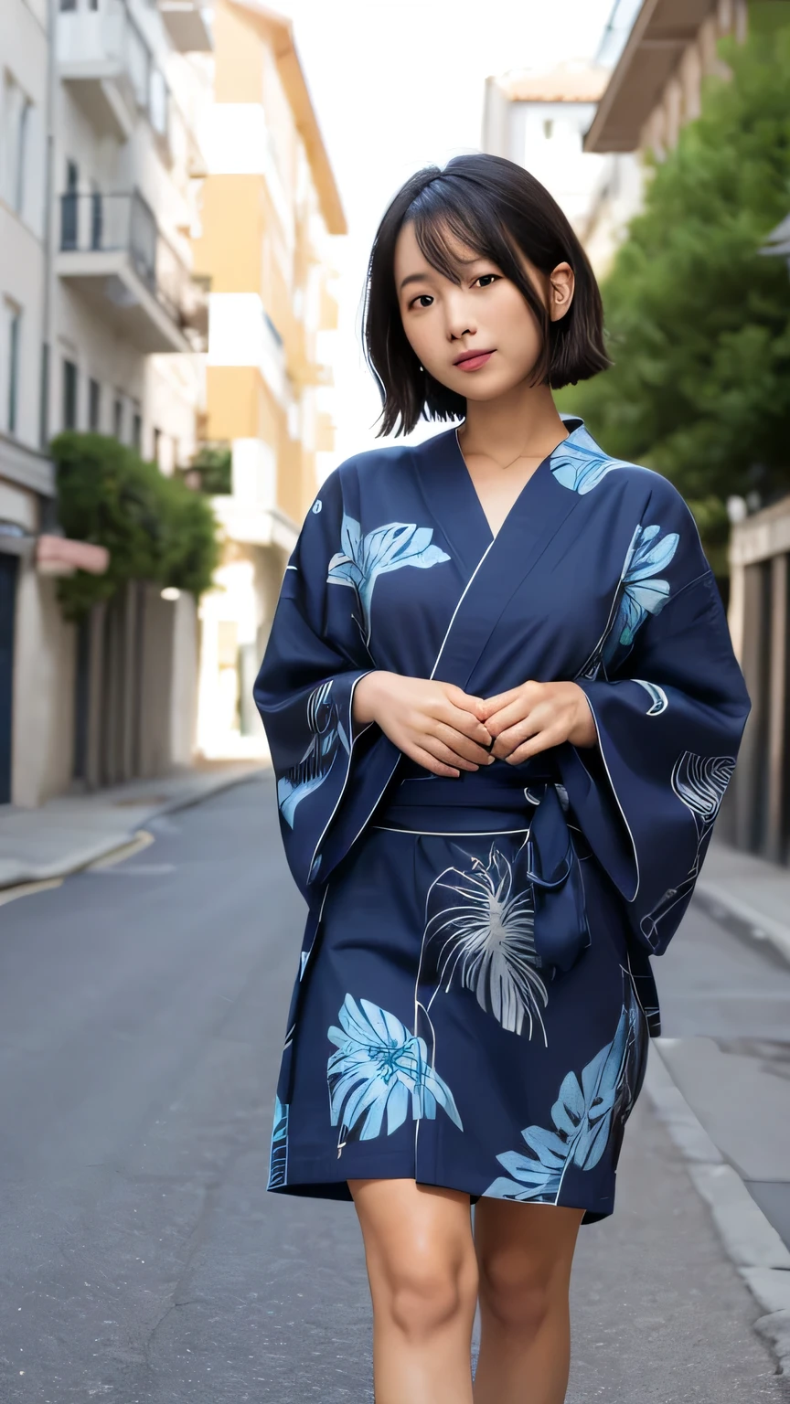 Navy blue yukata