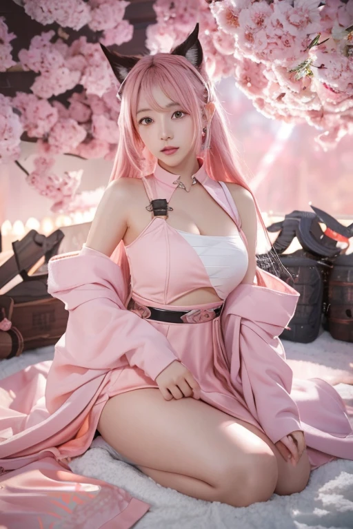 there are many anime characters on a wall with a star, arknights, from arknights, fate grand order, from bravely default ii, crisp clear rpg portrait, chibi, characters from azur lane, kantai collection style, genshin, art of kirokaze pixel, hd artwork, kantai collection arcade, video game genshin impact, granblue fantasy+++++arafed image of a group of asian women posing for a picture, (pink colors), trending at cgstation, pink skin, trending on cgstation, portrait of a pink gang, 1 as february), ulzzang, ((pink)), pink clothes, trending on bbwchan, yanjun chengt, in girls generation, pastel pink skin tone