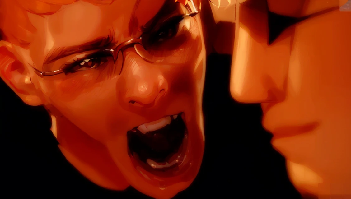 (((Boy with cat ears))), 8k, ((best quality)), 7 yease old, very cute, orange hair, (((very blush))), Wear glasses,