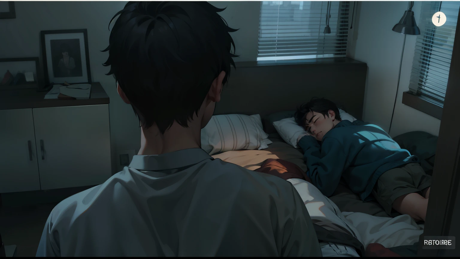 hay un chico dormido