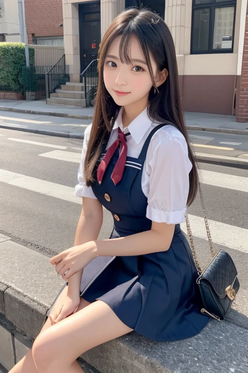 Cute Girls、high school girl、uniform、See-through、No sleeve、mini skirt、sit