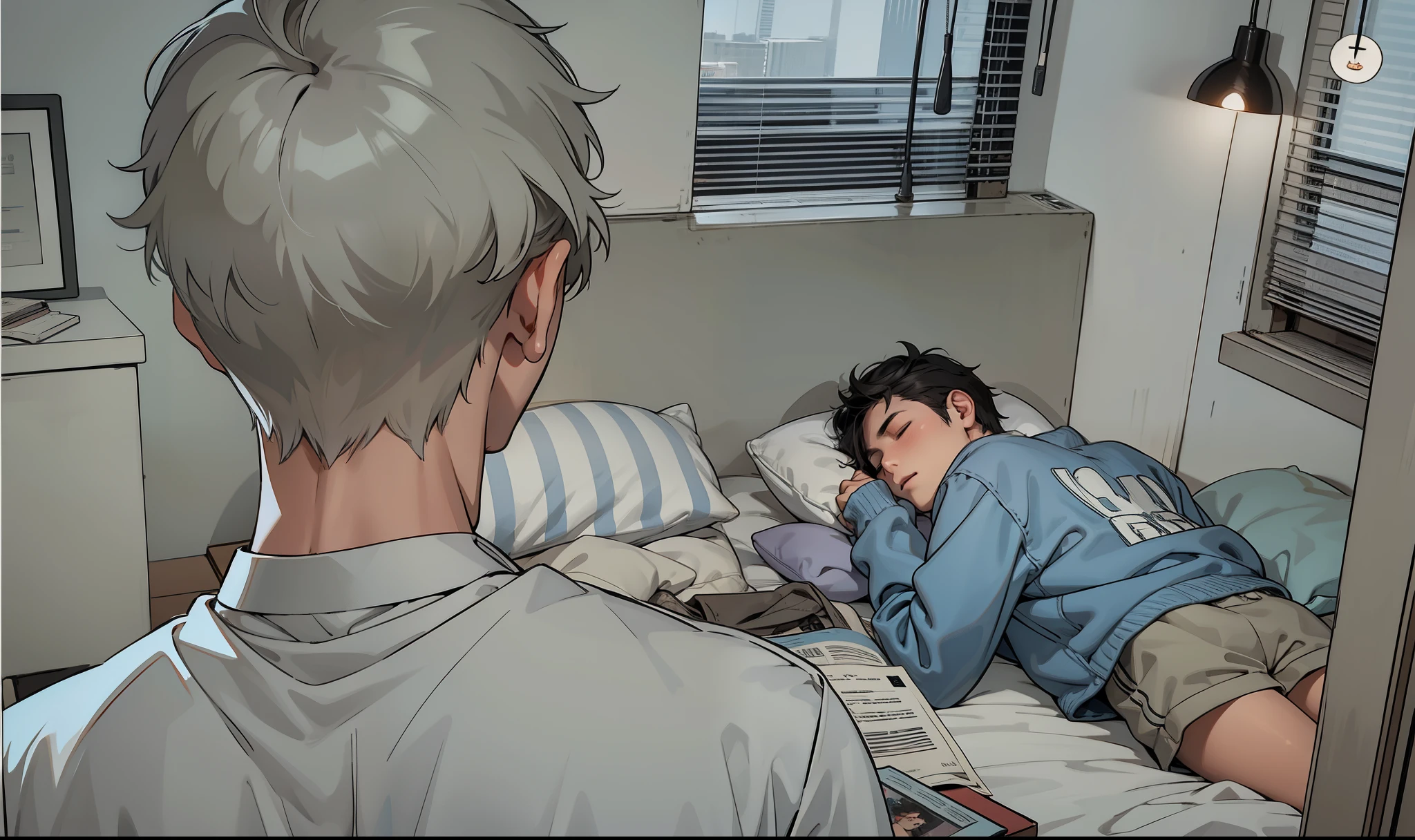 hay un chico dormido