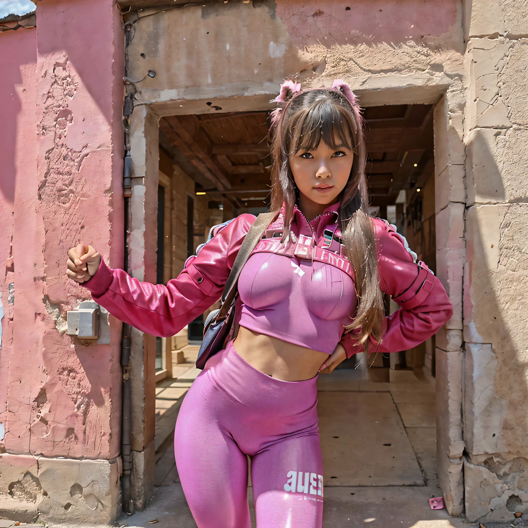 Girl in pink leggings