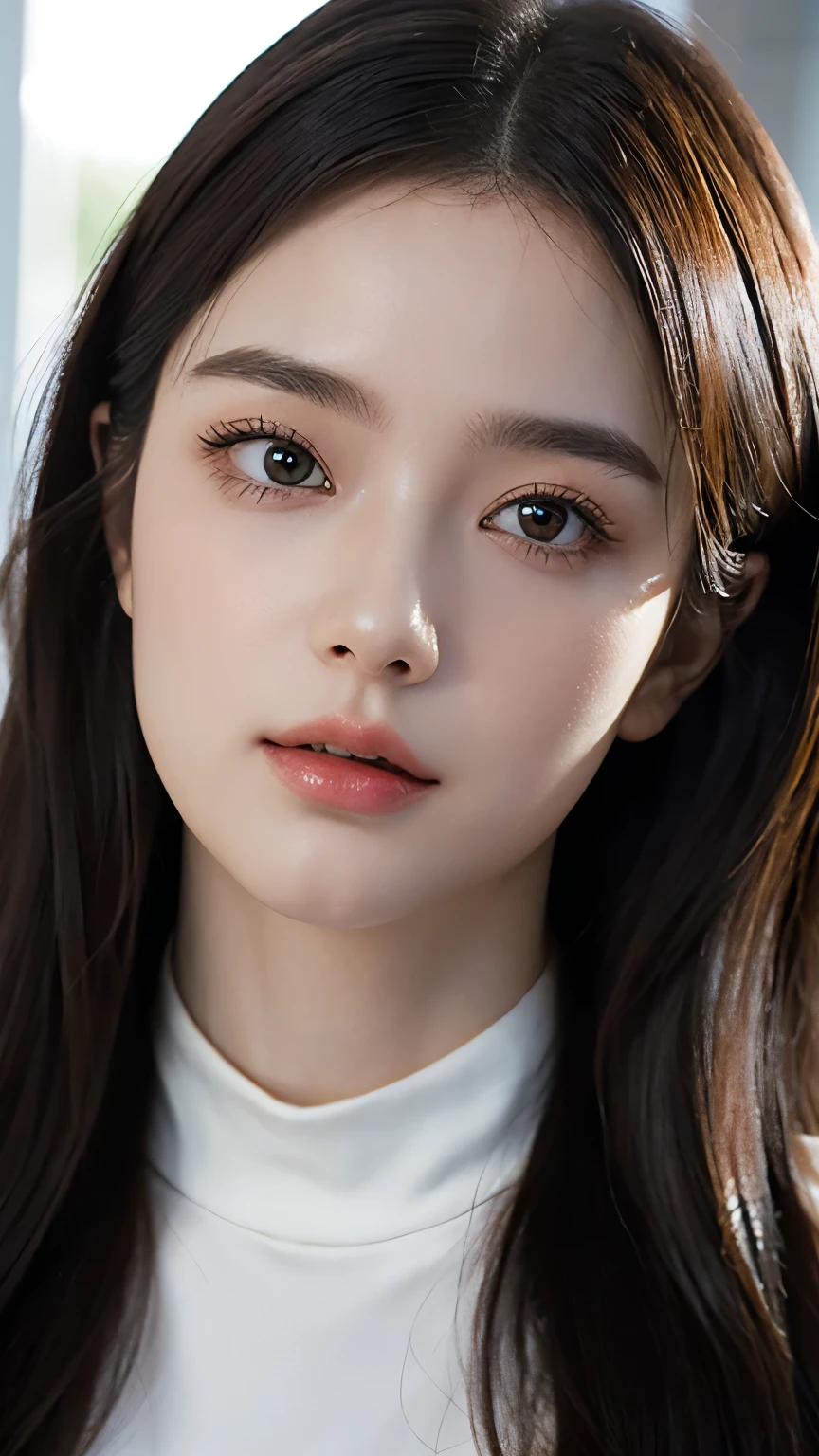 8k, masterpiece, RAW photo, best quality, photorealistic, extremely detailed CG unity 8k wallpaper, Depth of field, Cinematic Light, Lens Flare, Ray tracing, (extremely beautiful face, beautiful lips, beautiful eyes), intricate detail face, ((ultra detailed skin), Photo of Pretty 1 girl best qualtiy， ultra high resolution， （realisticlying：1.4），cute hairpin，1girll，Red long-haired,Cropped sweater ，Beautiful woman with a slim figure:1.4, Pronounced abs:1.4, On the island,Ultra-fine face，Elaborate Eyes，double eyelid，choker necklace