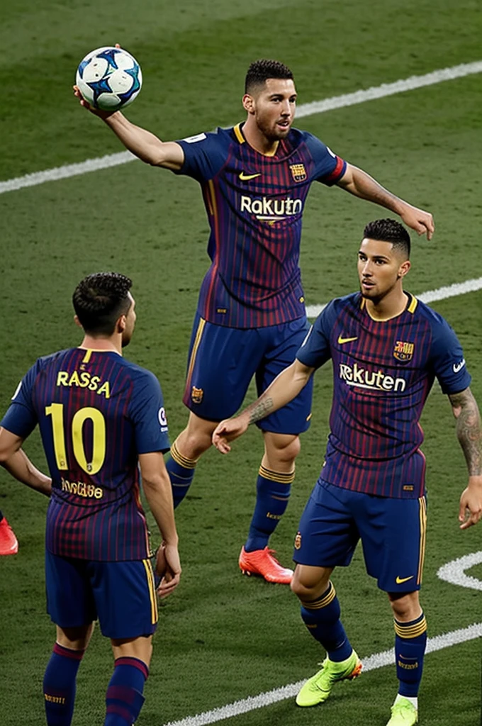 Barca con messi y cr7 ganan el partido contra el bayern