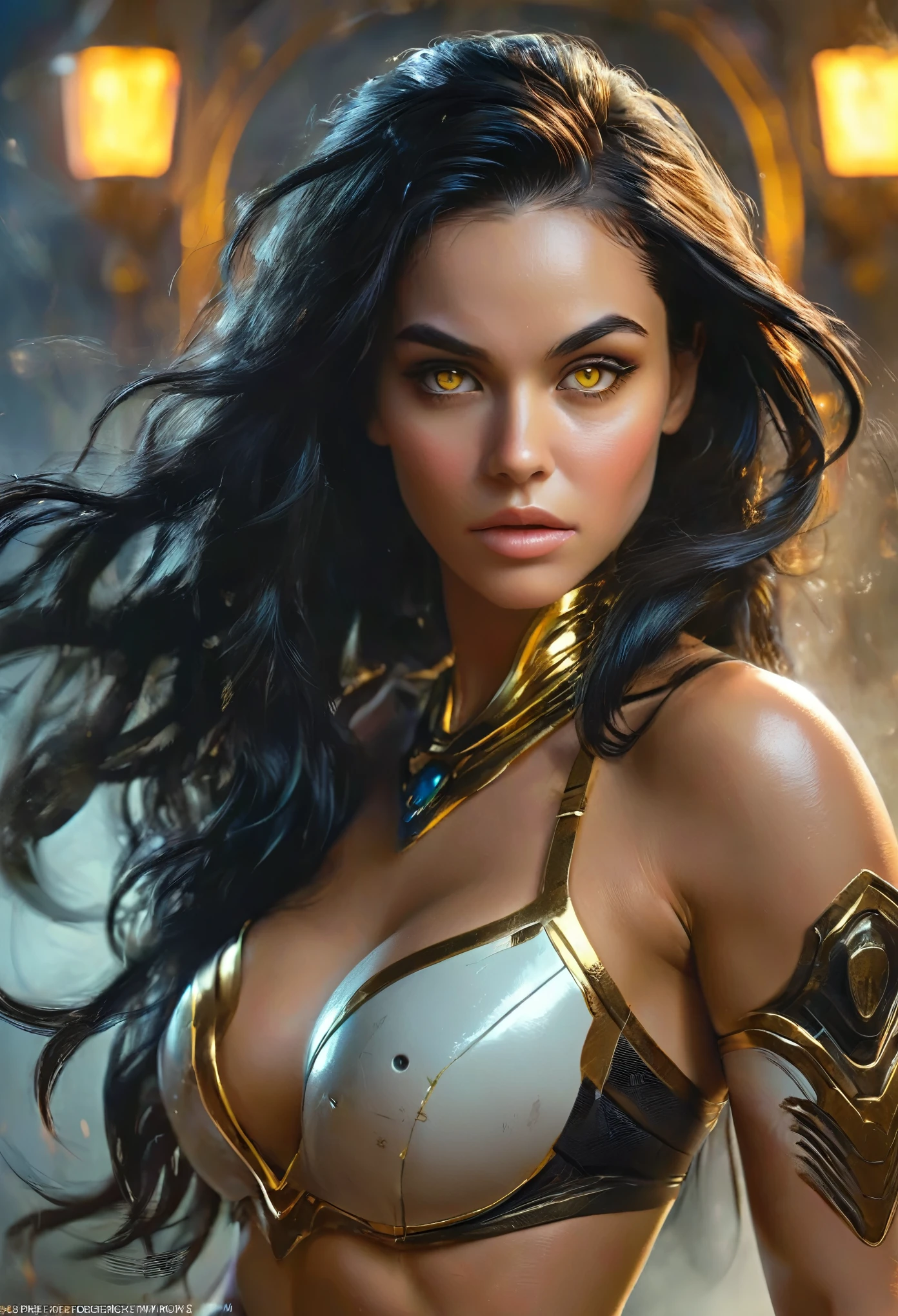 1 female alien, The predator, (extremely beautiful:1.2), (intense gaze:1.4), (predator:1.1), long dark claws, (NSFW:0.8), nipples, thick eyebrows, (shine golden eyes:1.5), the most beautiful face in the universe, jet black hair

A woman with an extremely beautiful face, her intense gaze fixed on her prey, a primal force that could not be denied.

(beautiful lean body:1.5), (muscular build:1.2), (prowling:1.3), (sleek movements:1.4)

Her beautiful body, muscular and toned, moved with sleek grace as she prowled, ready to strike at a moment's notice. The predator within her was always on