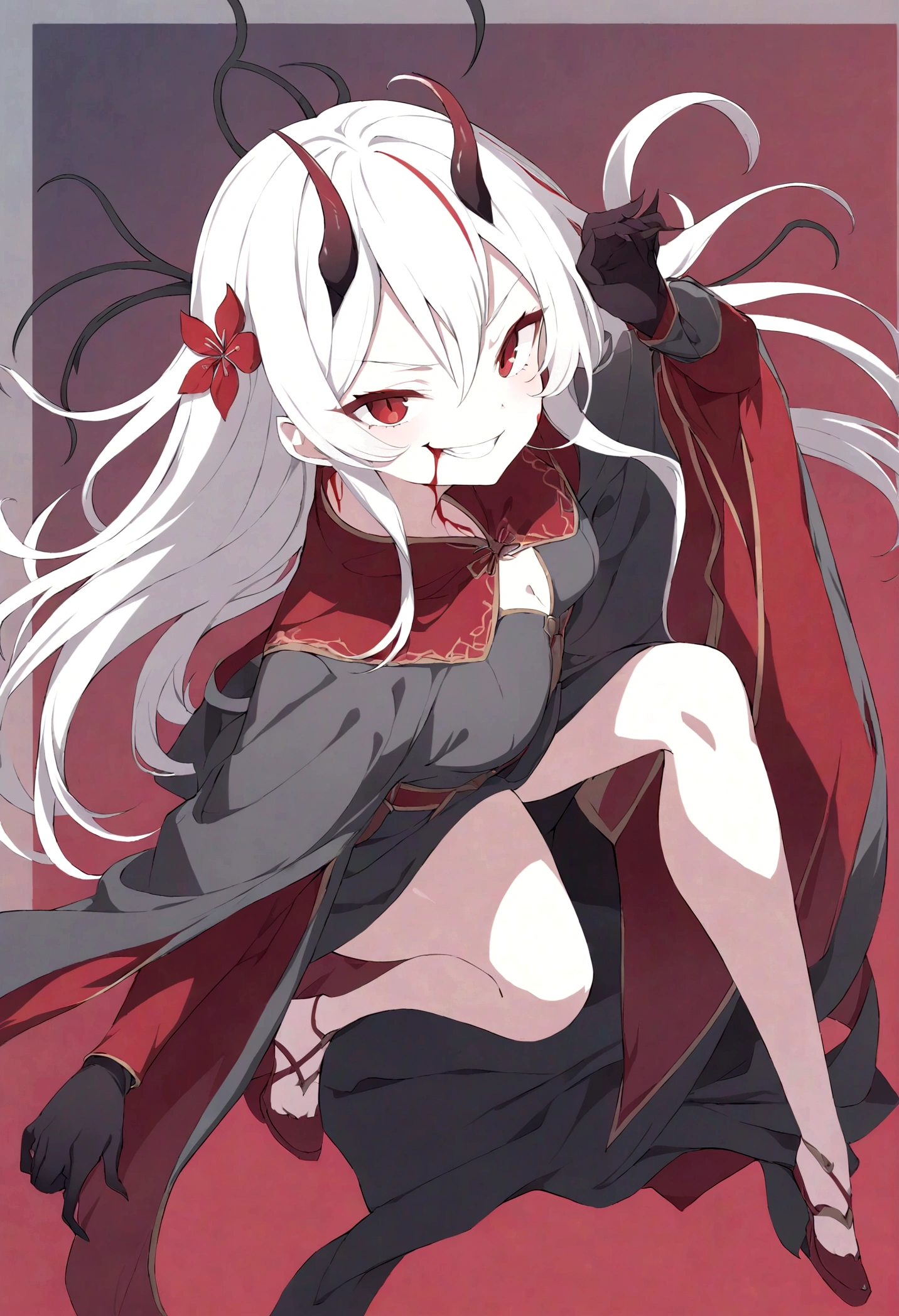 Highest quality I have long hair Marisa Kirisame Reimu Hakurei Red eyes Odd Eye kind Cat ear naked Masturbation ejaculation Two people