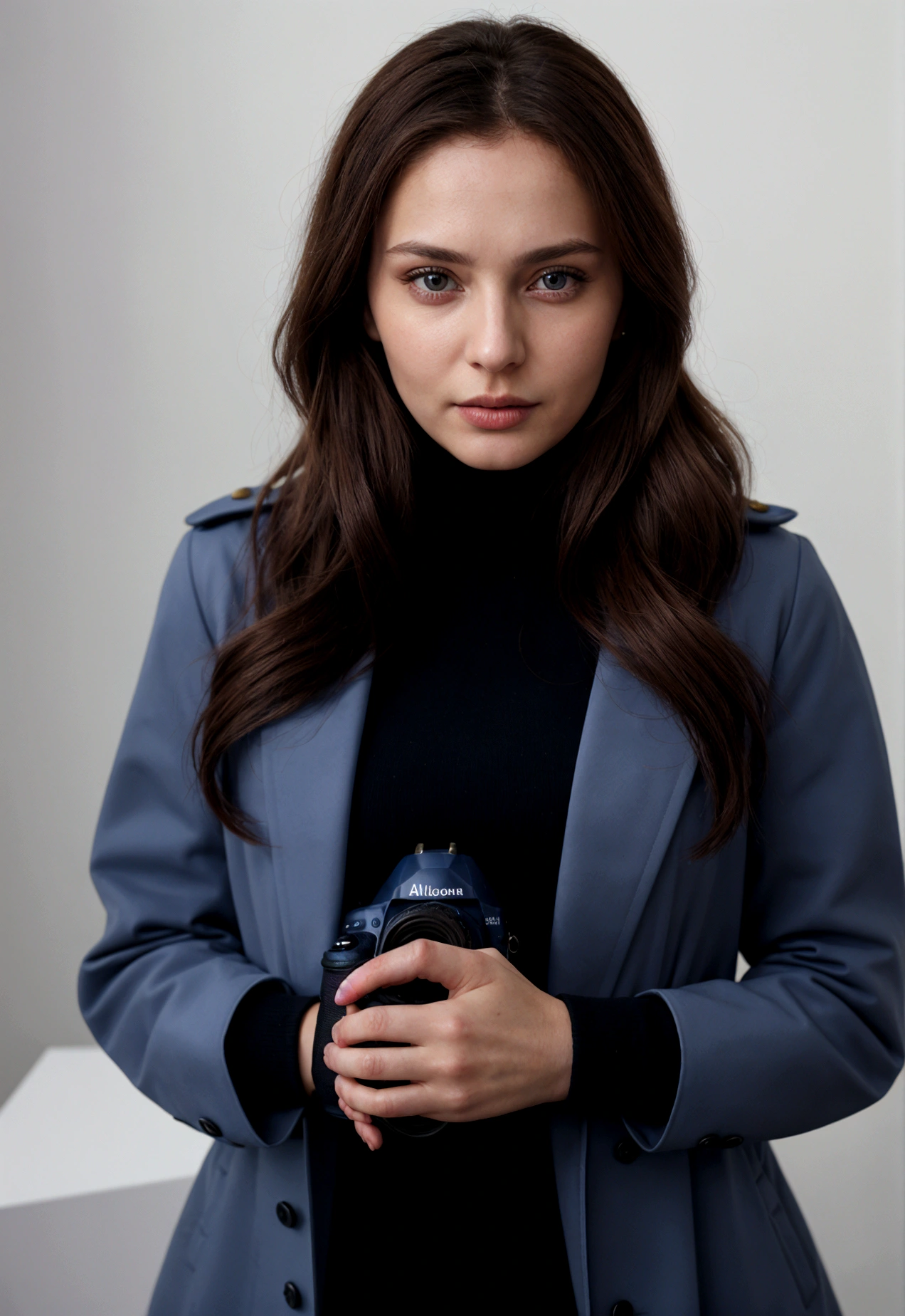 woman in a blue coat posing for a photographer, Forward, continue, yelena belova, anastasia ovchinnikova, advertising portrait, professional portrait, alina ivanchenko, olya bossak, profile photo, Alexandra Valishevskaya, professional portrait photo, Magdalena more often, Victoria Havrylenko