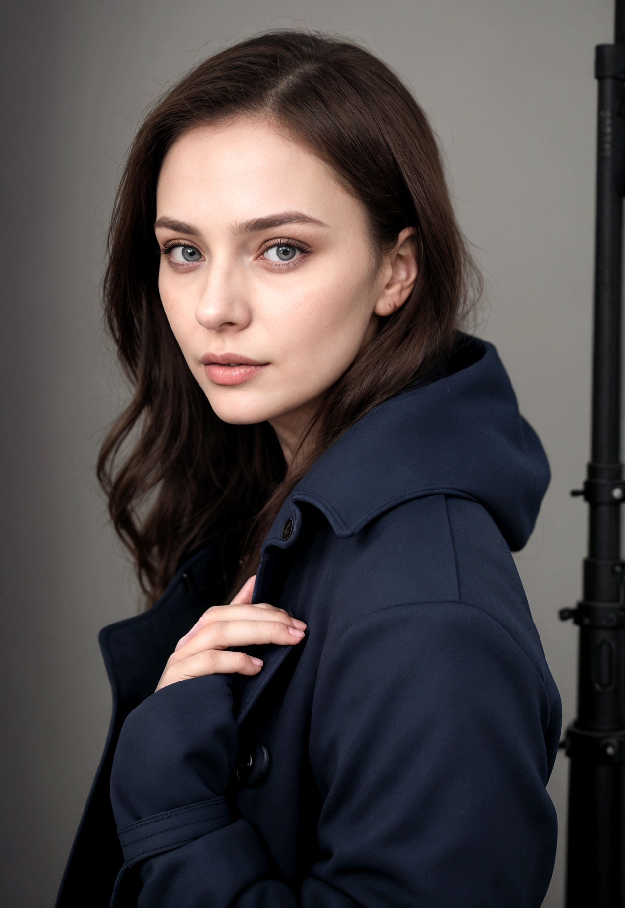 woman in a blue coat posing for a photographer, Forward, continue, yelena belova, anastasia ovchinnikova, advertising portrait, professional portrait, alina ivanchenko, olya bossak, profile photo, Alexandra Valishevskaya, professional portrait photo, Magdalena more often, Victoria Havrylenko