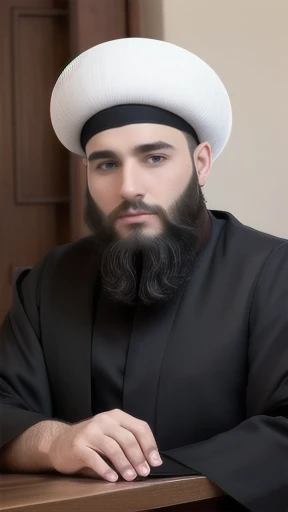 perfect haredim men, short hair focus on face