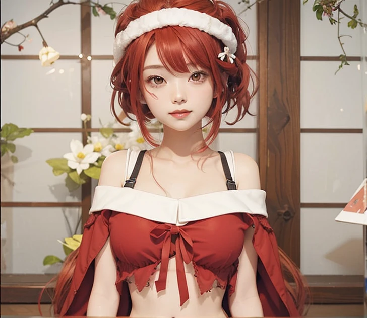 1girl, kiriya sensho, red hair, realistic