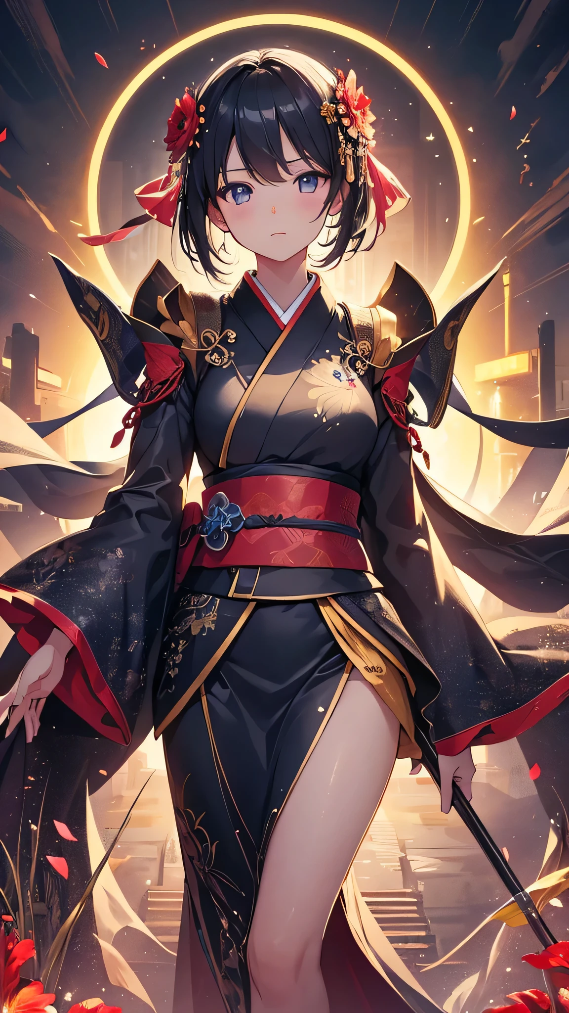 Artwork themed around rice, ((highest quality)), High resolution, 8k, Cinematic Light, High Contrast, Written boundary depth、、sharp、beautiful, Strong brilliance, Detailed Background, One Girl, cute, fine grain, Shining Eyes, Detailed Iris、kimono