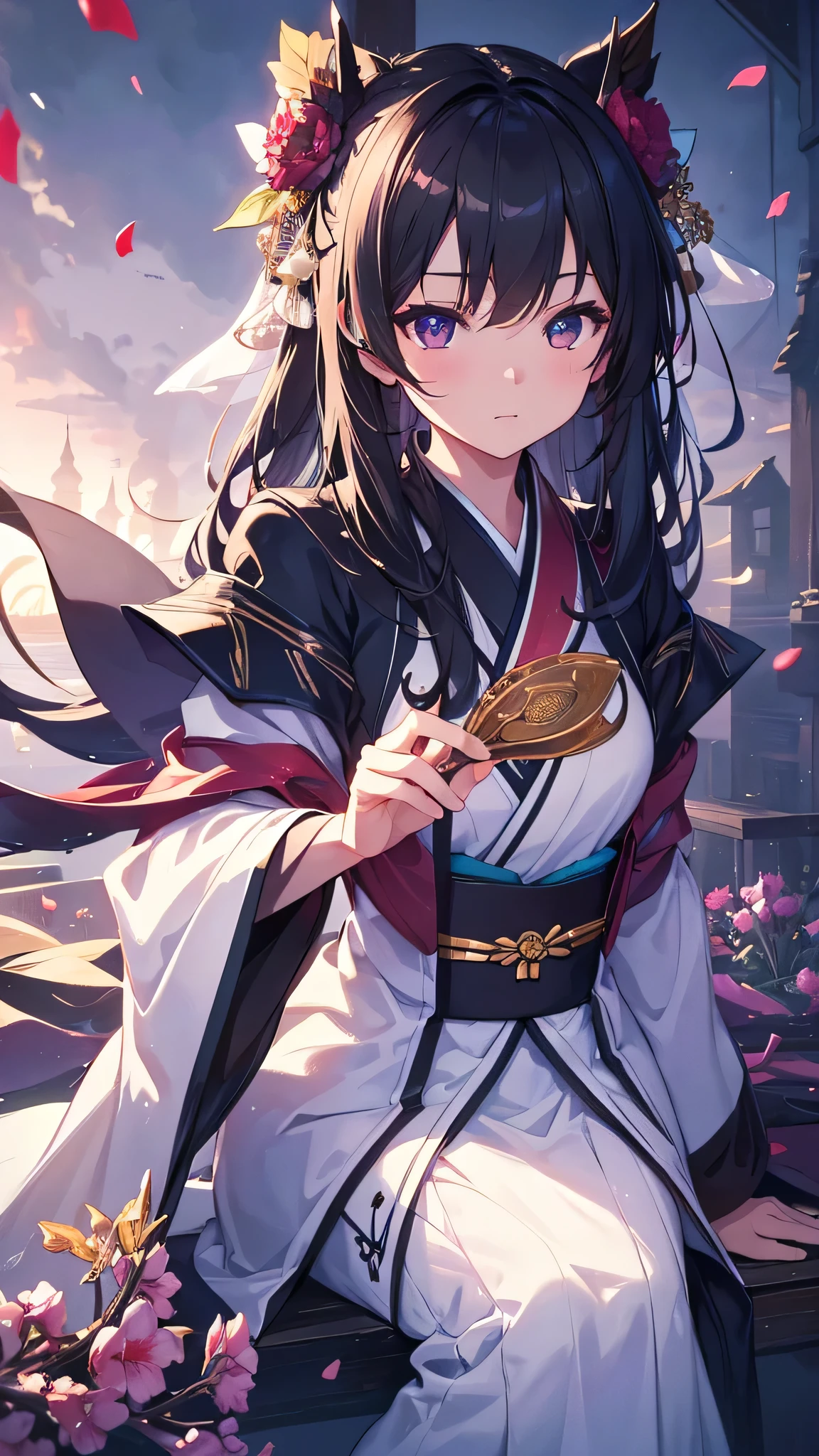 Artwork themed around rice, ((highest quality)), High resolution, 8k, Cinematic Light, High Contrast, Written boundary depth、、sharp、beautiful, Strong brilliance, Detailed Background, One Girl, cute, fine grain, Shining Eyes, Detailed Iris、kimono