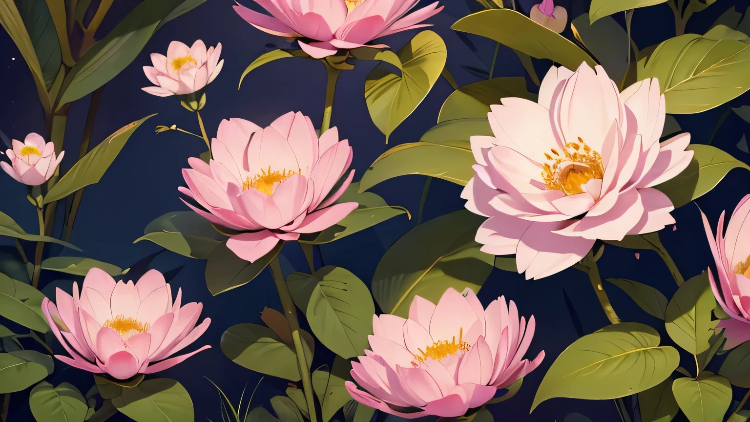 A masterpiece, the best quality, stunning reflections, the best reflections ever. (very detailed CG unity 8k wallpapers), (best quality), (best illustrations), (best shadows), 
This image shows a beautiful garden of pink flowers. The foreground is filled with several large, bright pink petals that are painted in various shades of the same color. In the background, there are more plants and flowers that appear to be smaller than those in the front. There is also an animal visible in the top right corner of the photo. The dominant colors throughout this image are pink and black, while an accent color of a warm orange hue can be seen on some of the petals as well as other parts of the plant life. This could possibly be pollen or another type of dusting from one flower to another. All together, these elements create a stunning display that would make any gardener proud!