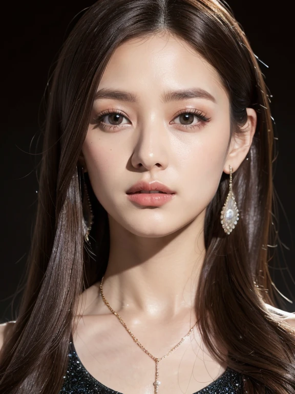 (masterpiece: 1.3), (Maximum resolution: 1.4), (Ultra HDTV: 1.2), Cinema Lights, Ultra HDTV, Detailed eyes and skin, Detailed facial features, High resolution, 8K resolution, Sharp focus, Perfect Style, Beautiful Face, Highly detailed face and skin texture, Fine grain, double eyelid, Thin eyebrows, (Glitter Eyeliner: 1.2), Pale Cheeks, Fair skin:1.2, Shiny little necklace and earrings, Glossy lips: 1.2, (Layered Hairstyles, (Dark brown hair:1.3), Blonde inner hair), Medium Long Hair, break (She&#39;s wearing a button-up high school uniform:1.3), (Big Breasts: 1.4), (Cleavage:1.4), ((She is kneeling to me:1.3)), (gyaru's sister:1.2), (A very provocative smile:1.2), (Small beautiful hard nipples:1.2), (Belly button), break ((Cowboy Shot: 1.2)), ((From a very intimate distance: 1.2)), ((Luxurious bedroom at night:1.4)), (Sweaty skin:1.4),