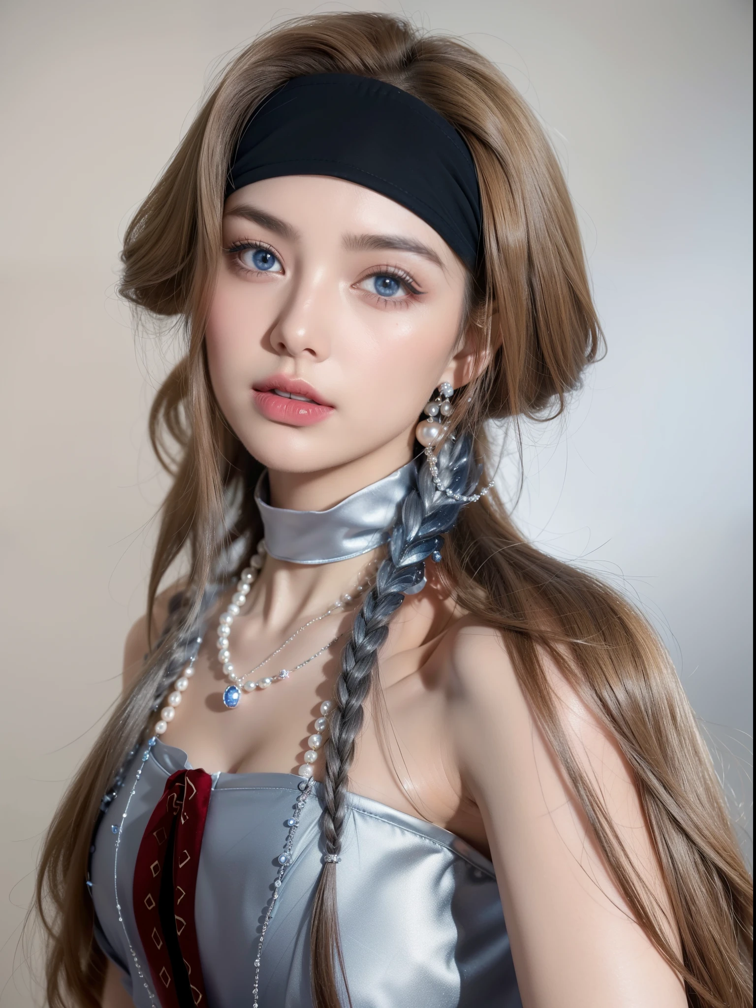 Super detailed, Delicate face, Realistic style, Stock Photography , rich and colorful, Surrealism, Realistic textures, Dramatic Lighting, Thin Film Distiller 800 (8K, original photo, Better quality, masterpiece: 1.2), Super detailed, (Extremely delicate skin: 1.2), 8K Ultra HD, SLR camera, Soft Light, high quality,Snow Queen,ice castle,Blue pupils,Apply red lipstick,Tattoo goddess,With tattoo pattern,Ultra-clear portrait,Wearing necklace jewelry,apply lipstick,Wear heavy makeup,The facial texture is very clear,Beautiful tattoos on the body,Deep blue eyes(Sapphire-like pupils),A crown of luxury,Diamond necklace,Lace Print,Pearl necklace