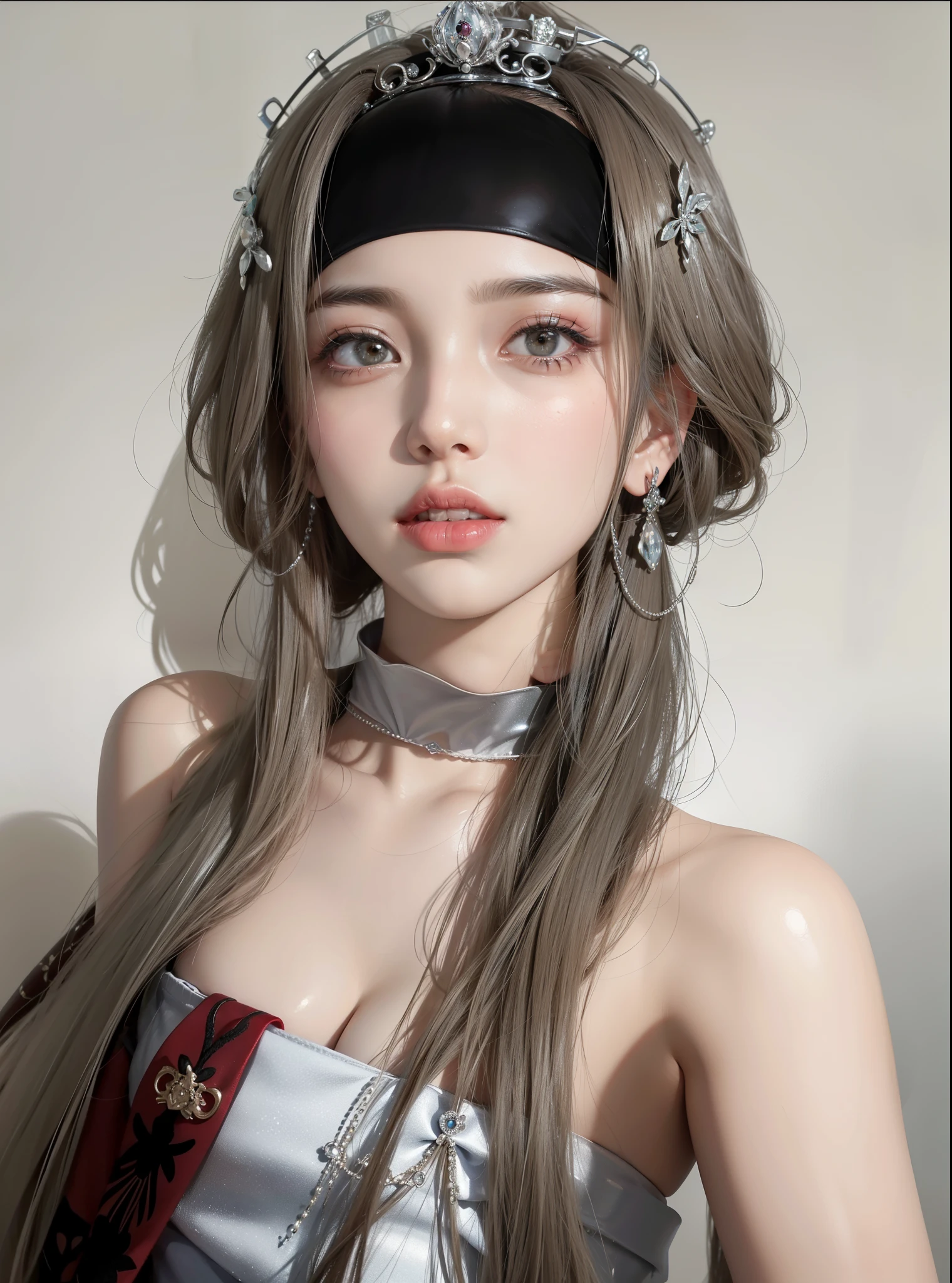 Royal sisters,精致of眼睛,Frozen queen,Put the crown on your head,详细of面部表情,tall and big,Glamorous characters,Leg length,4k,Ultra-clear,of,White translucent lace,Fair skin,Little cherry mouth,Beautiful and lovely,精致of图片,丰富of面部细节,佩戴华丽of珠宝,Royal Princess,闪闪发光of宝石项链,奢华of装饰,Goddess Athena,
