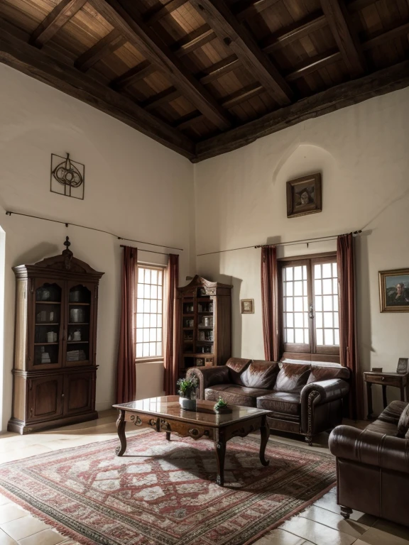 Sala de casa antigua con muebles de los 70