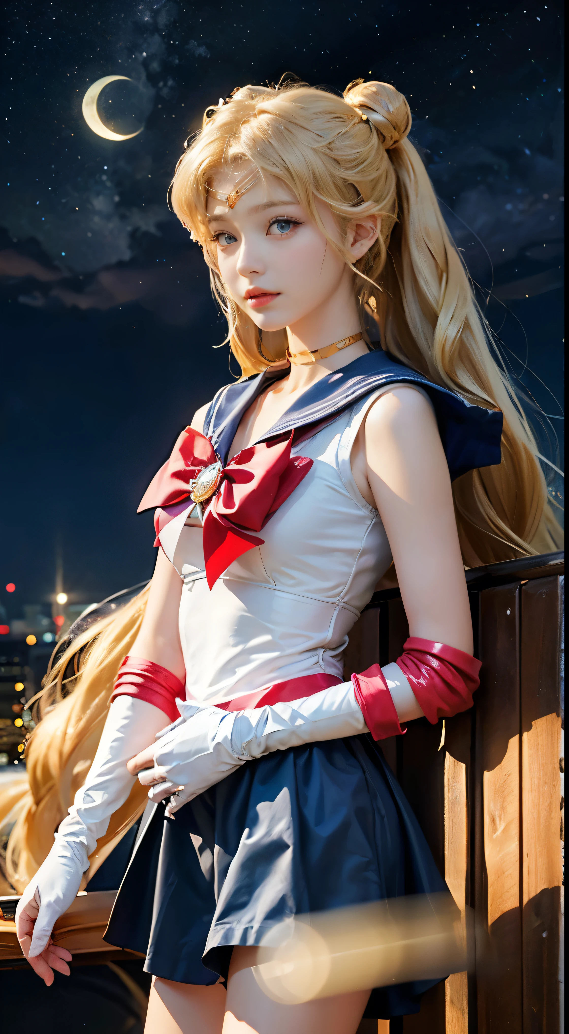 ((masterpiece:1.4)、(top-quality:1.4)、(reallistic:1.7))、masuter piece:1.4、a beauty girl、sailor moon is a sailor girl with a long blonde hair, sailor moon aesthetic, sailor moon style, inspired by Sailor Moon, sailor moon!!!!!!!!, by Sailor Moon, the sailor moon. beautiful, anime princess, the sailor galaxia. beautiful, inspired by Naoko Takeuchi, an retro anime image, knights of zodiac girl, portrait knights of zodiac girl