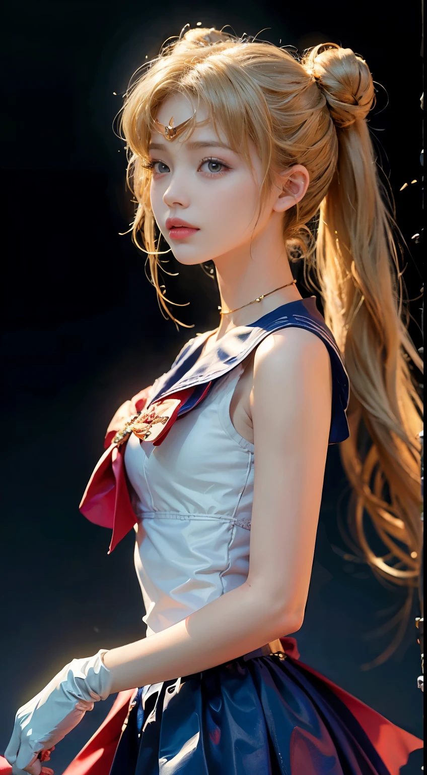 ((​masterpiece:1.4)、(top-quality:1.4)、(reallistic:1.7))、masuter piece:1.4、a beauty girl、sailor moon is a sailor girl with a long blonde hair, sailor moon aesthetic, sailor moon style, inspired by Sailor Moon, sailor moon!!!!!!!!, by Sailor Moon, the sailor moon. beautiful, anime princess, the sailor galaxia. beautiful, inspired by Naoko Takeuchi, an retro anime image, knights of zodiac girl, portrait knights of zodiac girl