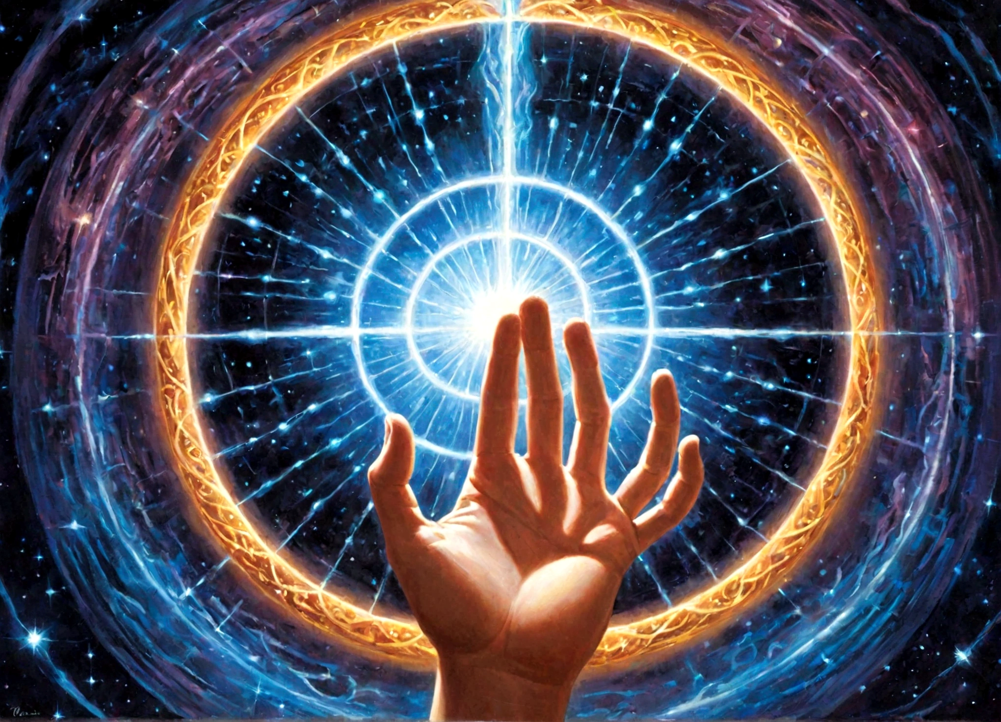 Teleportation circle, God's hand