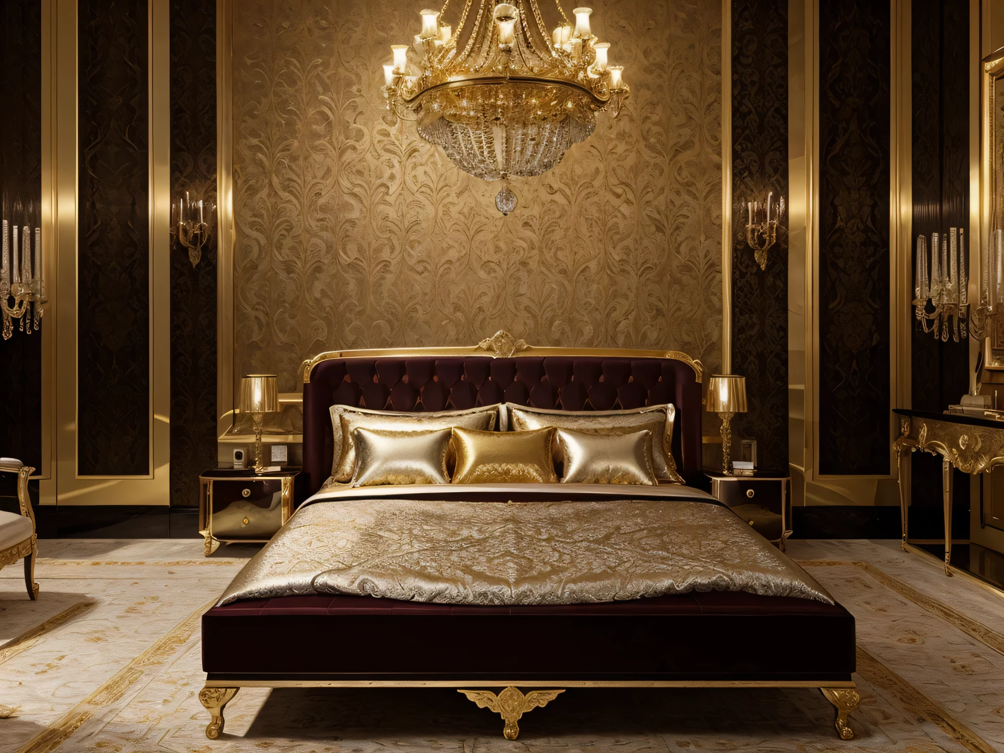 A luxurious, opulent background with rich textures and colors, gold or silver accents, and a sense of exclusivity, fitting for high-end luxury products.