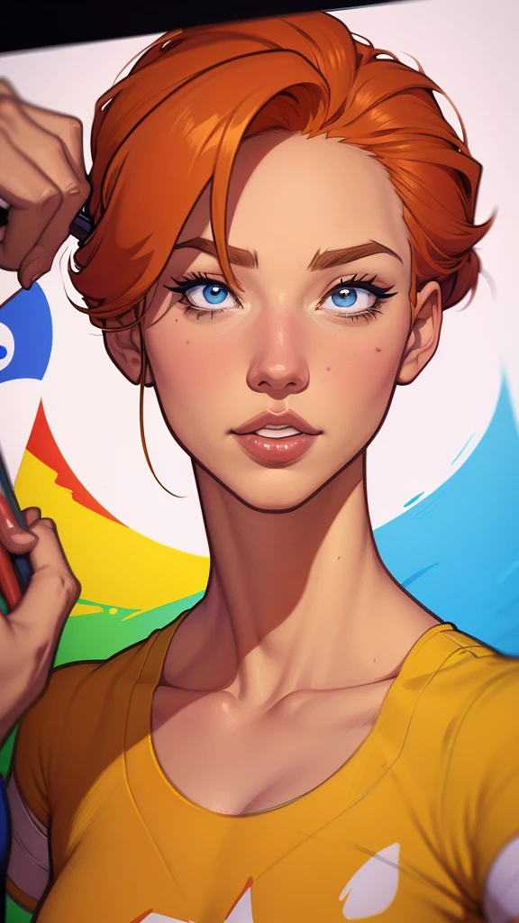 Fundo branco um close up de um desenho animado de um homem e uma mulher, arte de pintura digital dos desenhos animados, pintura digital de desenho animado, arte em quadrinhos ocidental, arte dos desenhos animados style, arte dos desenhos animadosstyle, por Jason Chan, por Ryan Yee, arte dos desenhos animados, western comic style, arte conceitual de desenho animado, cartoon style illustration, velho Oeste, fanart detalhada