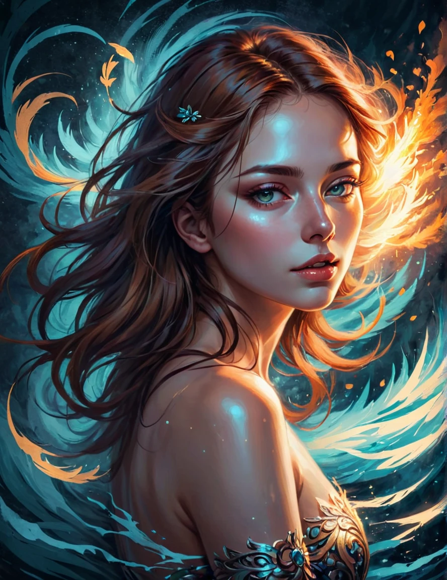 digital art&#39;an adorable ghost, shiny at the&#39;interior, tenant une citrouille en forme de coeur, Halloween, High quality, chef-d&#39;artwork, 8k, super mignon, autocollant