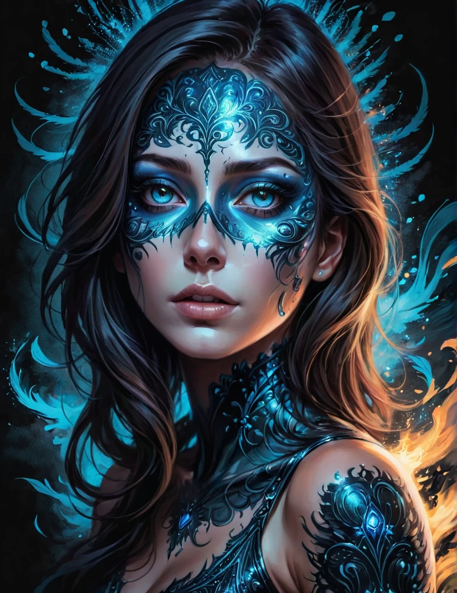 digital art'an adorable ghost, shiny at the'interior, tenant une citrouille en forme de coeur, Halloween, High quality, chef-d'artwork, 8k, super mignon, autocollant
