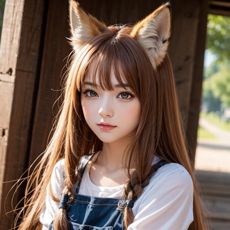 Fox Girl, Fox&#39;s Tail, Nine-Tailed Fox,Fox Ears, Black colored hair, Fox Makeup,One Girl、 Kimono with open chest, Body size is 100-70-90!、Nice body, Avatar, face, Open chest, lewd face, Dominant representation, naughty face,Big Breasts,Emphasize cleavage,Show bare skin、Skin is visible、With legs apart、Show off your thighs、With legs apart、A beautifully patterned kimono、I can see her cleavage、Muscular、Uplifting、Abdominal muscles、Exposed skin、Long Hair、Skin Texture、Soft breasts 、outside、Grassy field