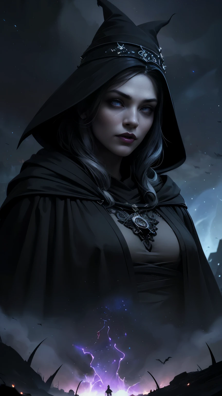 (Fatal Beauty,A charming villain,witch) ,(A supple and powerful physique),(Sensual charm),(Mysterious charm:1.1),(Captivating silhouette),(highest quality,High resolution:1.2),(dark,Threatening:1.1),((dark horror theme:1.5),(Thriller:1.5)),(Dark fantasy:1.5),  (((Countless stars fly away:1.5),(Absurd:1.5),(wonderful:1.5))),Woman in red Dress, (Powerful numbers:1.1),(((Big Breasts))),(((Fiery crown:1.1))),prime color,Urban,Very detailed,masterpiece,Intricate details,Faded,Very detailed, Eye on the details,Intricate details,暗くてSpooky atmosphere,  spiritual being, 忘れられないほどbeautiful, Ghostly figures, Shadow-like shape, Spooky whispers, Ominous Aura, Goth Maiden, Very dark彼女の目, Like dazzling fur in a starless haze,Her Mogul Snaps, Mysterious Cemetery,Black hair swaying in the moonlight, She summons darkness, (beautiful: 1.7), (Black Hat: 1.6), (An intricately decorated jet-black cloak: 1.6), (Delicately decorated cloak, Despite being damaged: 1.5), Hypermaximalist,  Breathtaking oil paintings, Surreal, Ultra-realistic digital illustrations that mimic the style of oil paintings, Seamlessly blending the psychedelic visionary art of Alex Grey with the physical-mechanical aesthetic of H.R. Giger. wonderful構成,  (Shining Eyes:1.6)、(Glowing Eyes:1.1),(hellish landscape:1.1),(fire,sulfur:1.1),(Threatening atmosphere:1.1),(dark shadows,Threatening presence:1.1),(Unlucky Clouds,Stormy Skies:1.1),(dark,Spooky atmosphere:1.1),(Aura of misfortune,Evil energy:1.1),(dark aura,cigarette:1.1),(Extreme heat,Burning Flames:1.1),(Nightmare Visions:1.1),(Predicting the end:1.1),(Whispers of misfortune,Devilish Laugh:1.1),(Cries of pain,echoing screams:1.1),(Bad luck symbol,Ancient runes:1.1),(Mysterious Relic,dark 美術ifacts:1.1),(Infernal Ritual,Ritual sacrifice:1.1),(Eternal Ruin,A hopeless existence:1.1),  Inspired by abandoned mech backgrounds. Art created by Craig Mullins, Necrostyle., Detailed Description, Futuristic sci-fi scene. Check out the sci-fi concept art, Vivid colors and sharp focus. 