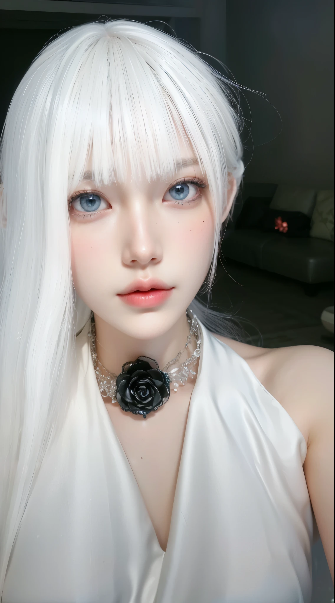 Game Art，Best image quality，Maximum resolution，8k，(A half-length photo)，(portrait)，(Head close-up)，(Rule of Thirds)，Unreal Engine 5 rendering works，20 year old girl，((Queen))，The eyes are very detailed，(Large Breasts)，Elegant and noble，Light，Light线追踪，Game CG，((3D Unreal Engine))，OC rendering reflection mode，4K，Ultra-clear，Sensual，Translucent lace，Fair and plump figure，Pretty Face，Light泽凝胶涂层，身着华贵礼服的Queen，Crystal Gem Crown，Necklace jewelry，blue eyes，The tattoo is very three-dimensional，Gorgeous and intricate tattoo designs，Ultra-clear portrait，Sexy body，Temple Princess，Sapphire eyes，Black Rose Necklace
