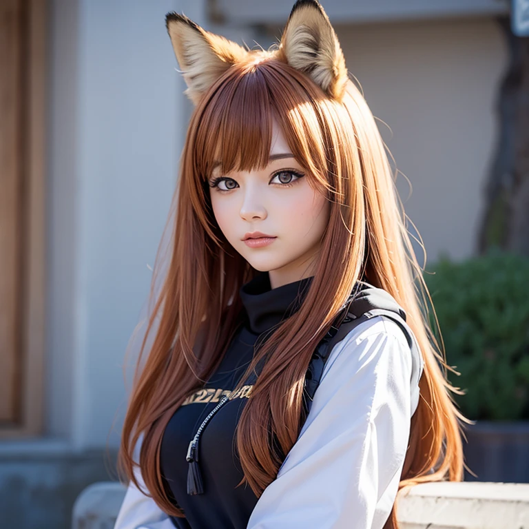 Fox Girl, Fox&#39;s Tail, Nine-Tailed Fox,Fox Ears, Black colored hair, Fox Makeup,One Girl、 Kimono with open chest, Body size is 100-70-90!、Nice body, Avatar, face, Open chest, lewd face, Dominant representation, naughty face,Big Breasts,Emphasize cleavage,Show bare skin、Skin is visible、With legs apart、Show off your thighs、With legs apart、A beautifully patterned kimono、I can see her cleavage、Muscular、Uplifting、Abdominal muscles、Exposed skin、Long Hair、Skin Texture、Soft breasts 、outside、Grassy field