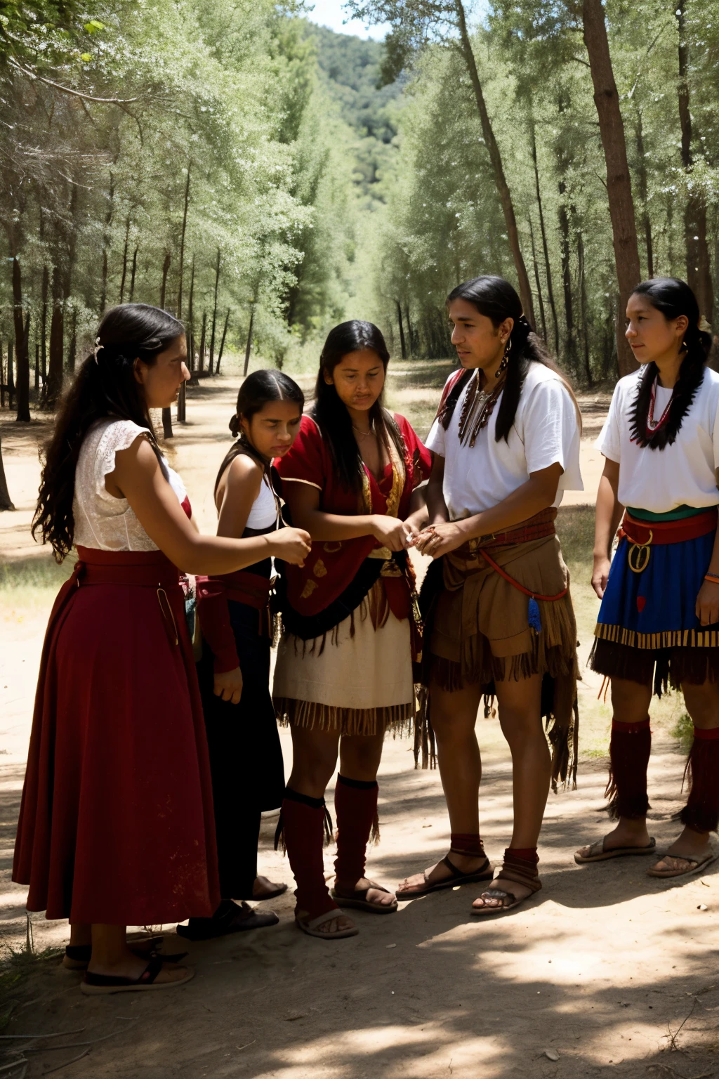 mixing of blood between Spanish and indigenous