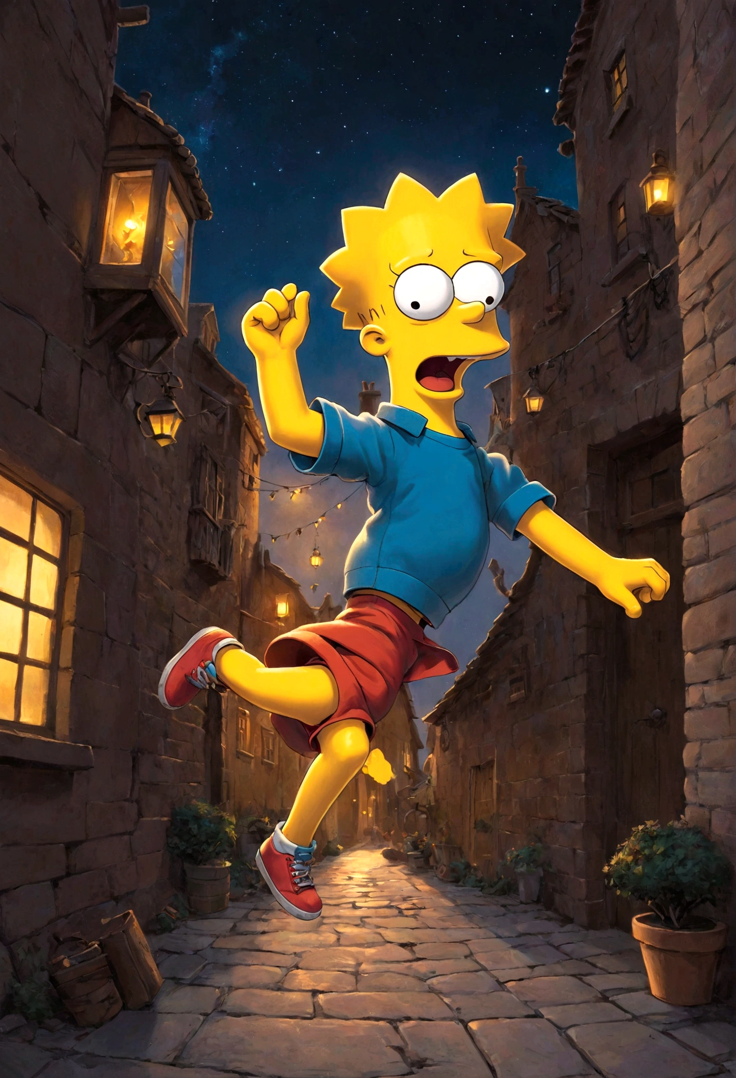 1boy, Bart Simpson, adventurer, dynamic pose, best quality, masterpiece, very aesthetic, perfect composition, intricate details, ultra-detailed