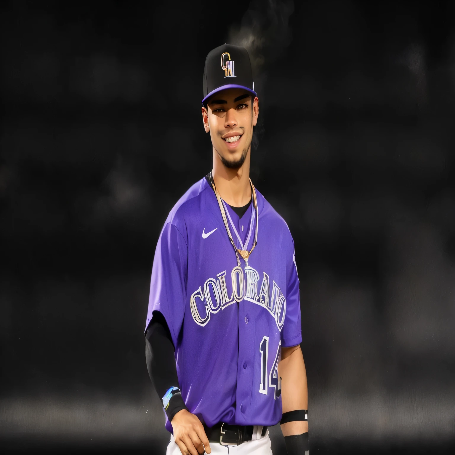 Arafed baseball player in purple uniform standing on the field, gonzalez, foto de perfil, ๐ฟ๐๐, ๐๐๐, foto de instagram, foto de perfil, inspirado por Rodel Gonzalez, foto al estilo de tyler mitchell, ๐ค usando un ๐ฅ, brian pulido, andrew gonzalez, @ cronobreak encendido . con, ๐๐๐คฉ, Colorado