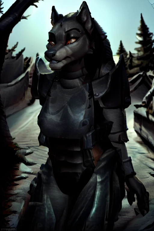 (portrait of anthro black lobo female), ((muy detallado ((lobo )) rostro)),((uniforme de soldado)) ,sosteniendo una ametralladora , oreja y piercing, arete, oreja con muesca, female anthro black lobo, cinematic lighting, ((Textura de piel detallada)), (muy detallado, proporciones realistas, alto detallado, 4k HDR), Hyper realistic, ((Fotorrealista)), ( al aire libre, trees and vegetation, Luna llena, ((Noche)) , mirando al espectador, cinematographic composition, tendencia en artstation, vagina, colmillos visibles, Axila, enojado, ((cuerpo completo))