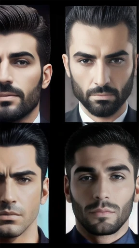  lebanese men gathered together, focus on the characters' faces.