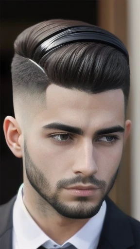 Jewish haredi men stylish hair cut, focus on character's face