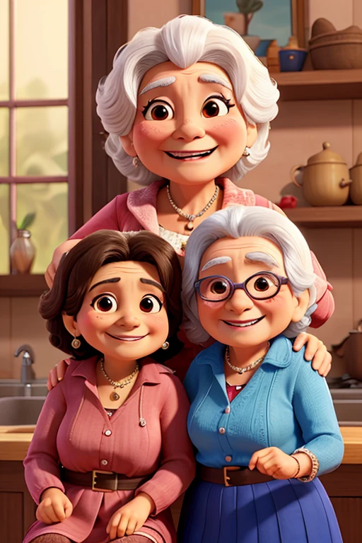 abuelitas tiernas sonrieendo