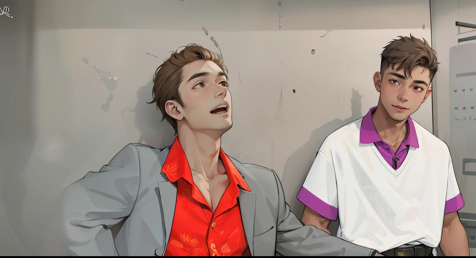 There is a 40-year-old bad man and a cute 17-year-old honey-eyed young man.