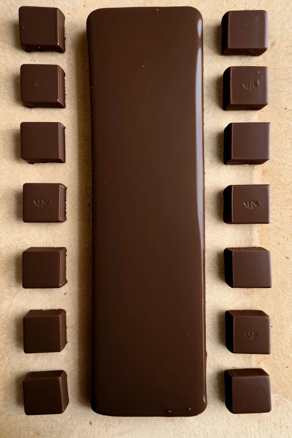 Dame un logo sobre un chocolate minimalista