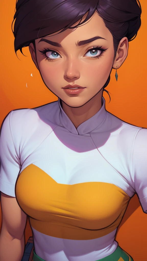 Fundo branco um close up de um desenho animado de um homem e uma mulher, arte de pintura digital dos desenhos animados, pintura digital de desenho animado, arte em quadrinhos ocidental, arte dos desenhos animados style, arte dos desenhos animadosstyle, por Jason Chan, por Ryan Yee, arte dos desenhos animados, western comic style, arte conceitual de desenho animado, cartoon style illustration, velho Oeste, fanart detalhada